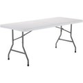 National Public Seating Interion Plastic Folding Table, 30 x 72, White INT-BT3072-21